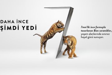 Bien, 7 mm Seramikleriyle Yaşam Alanlarında Sınırsız Hayal Gücü Sunuyor