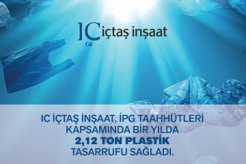 IC İçtaş İnşaat bir yılda 2 tondan fazla plastik tasarrufu sağladı