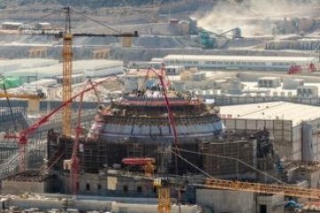 Akkuyu Nükleer Güç Santrali’nin 1’inci güç ünitesi reaktör binası kabuğu kubbesinin betonlaması tamamlandı