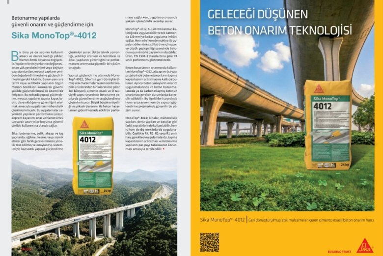 Betonarme yapılarda güvenli onarım ve güçlendirme için Sika MonoTop 4012