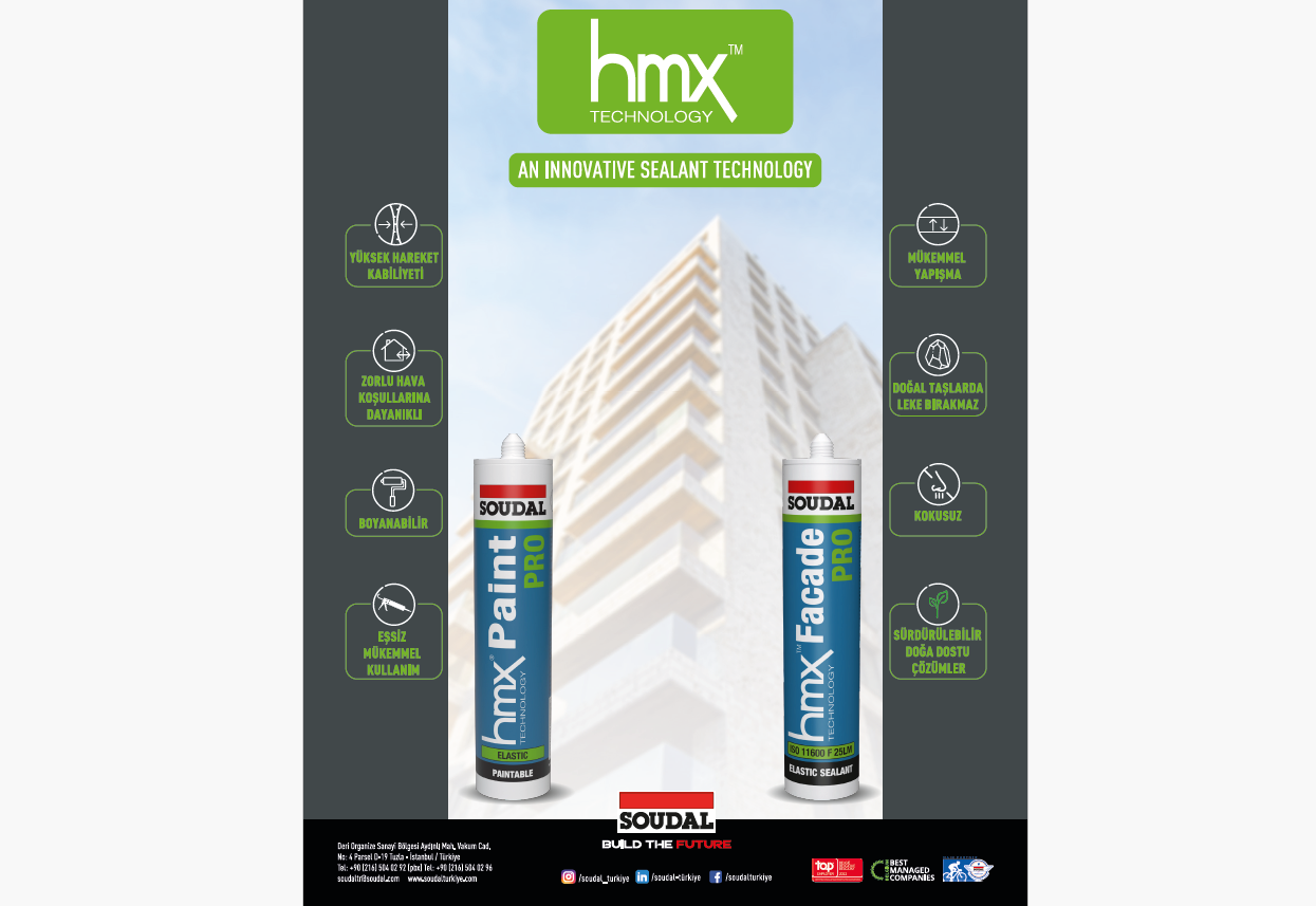 Soudal'dan HMX FACADE PRO ve HMX PAINT PRO