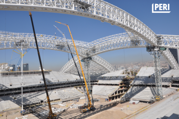 Ankara 19 Mayıs Stadyumu’nun Çelik Montajında PERI UP FLEX Modüler İskele Sistemi Önemli Avantajlar Sağladı