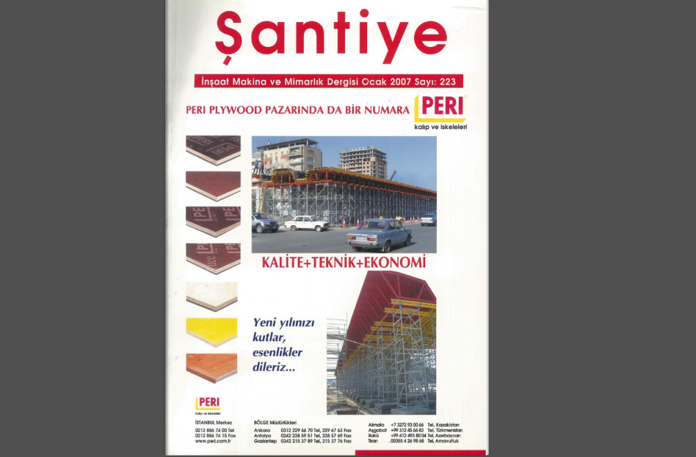 Şantiye'nin Ocak 2007 (223.) Sayısı Yayında
