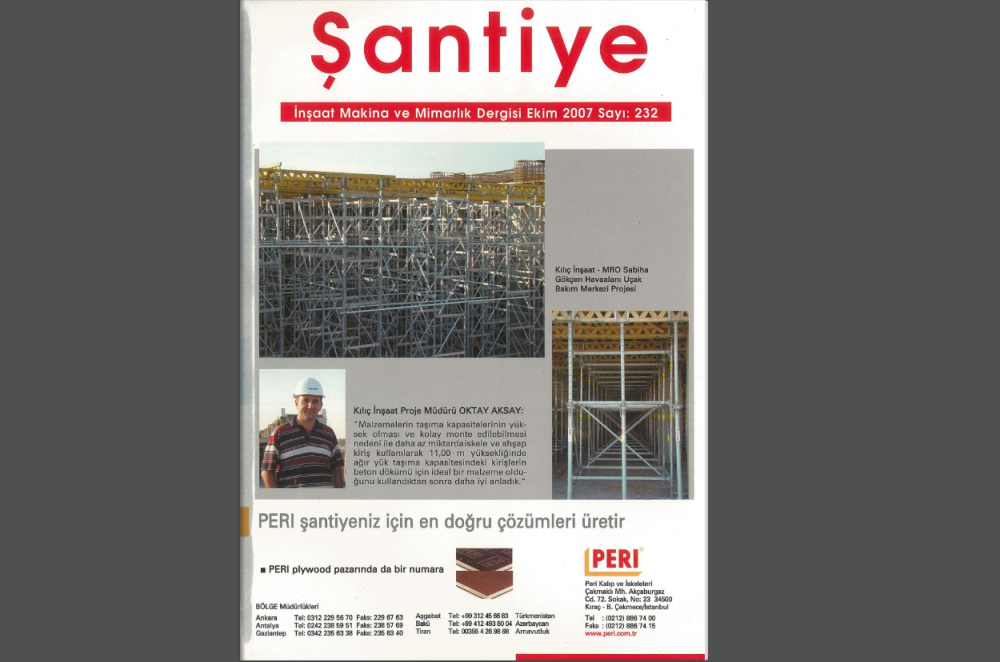Şantiye'nin Ekim 2007 (232.) Sayısı Yayında