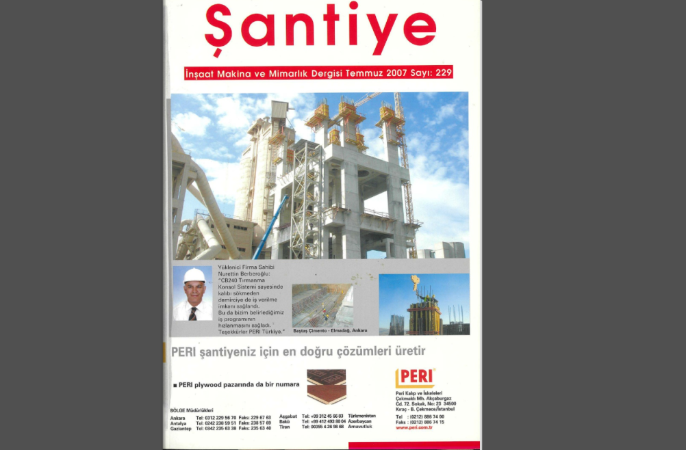 Şantiye'nin Temmuz 2007 (229.) Sayısı Yayında
