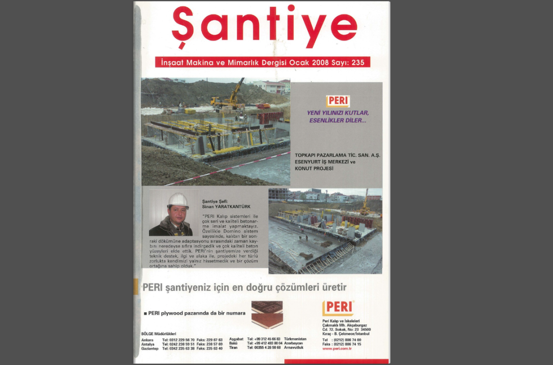 Şantiye'nin Ocak 2008 (235.) Sayısı Yayında