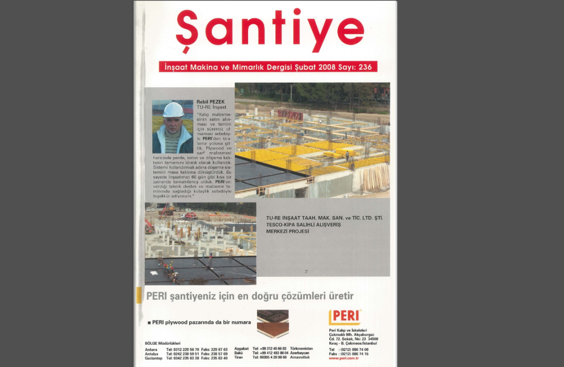 Şantiye'nin Şubat 2008 (236.) Sayısı Yayında