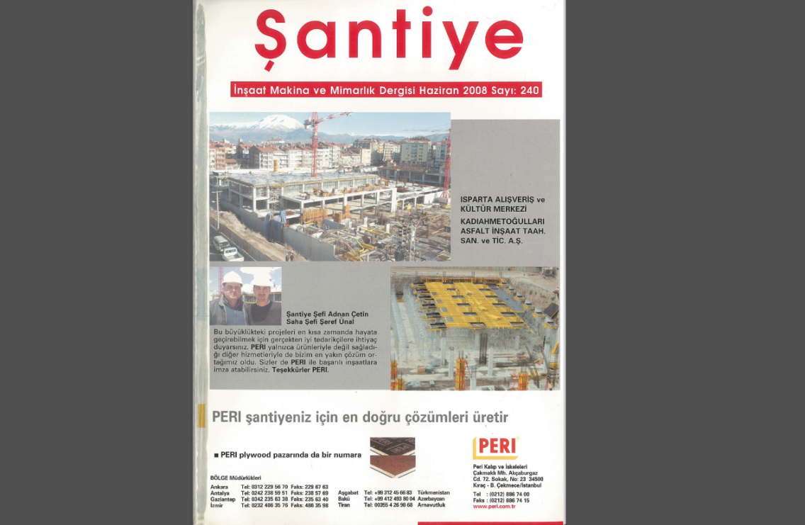 Şantiye'nin Haziran 2008 (240.) Sayısı Yayında