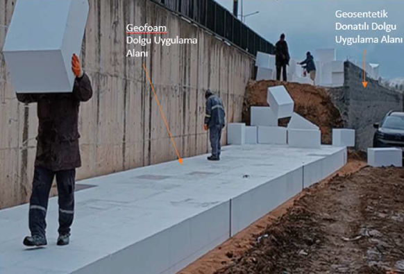 Geogrid Donatılı Dolgu ve Geofoam Dolgu Birlikte Kullanılması / Bursa Avrupa Konseyi GA7 Otoyol Genişletme Projesi Örneği