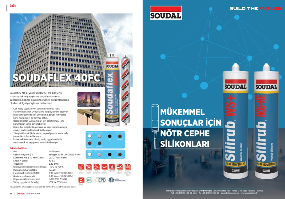 Poliüretan Bazlı bir Derz Dolgu/Yapıştırma Malzemesi: SOUDAFLEX 40FC