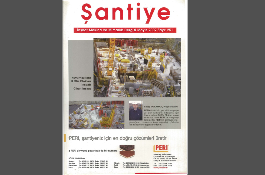 Şantiye'nin Mayıs 2009 (251.) Sayısı Yayında