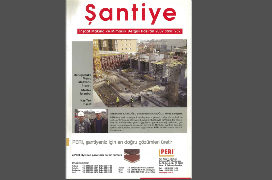 Şantiye'nin Haziran 2009 (252.) Sayısı Yayında