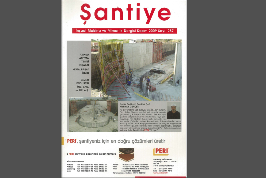 Şantiye'nin Kasım 2009 (257.) Sayısı Yayında