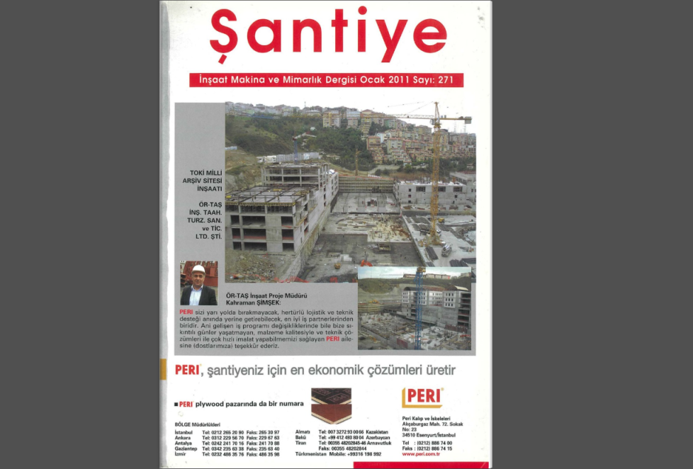 Şantiye'nin Ocak 2011 (271.) Sayısı Yayında
