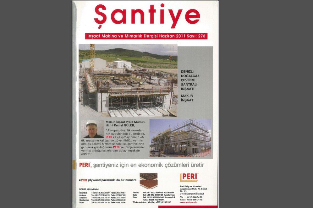 Şantiye'nin Haziran 2011 (276.) Sayısı Yayında