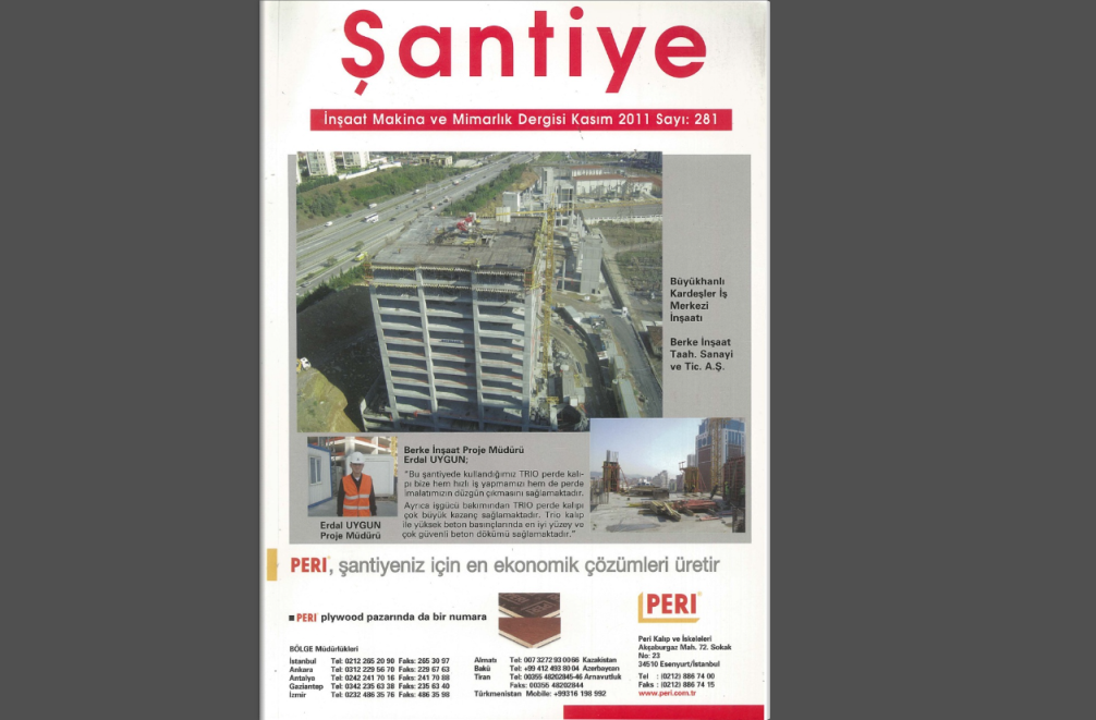 Şantiye'nin Kasım 2011 (281.) Sayısı Yayında