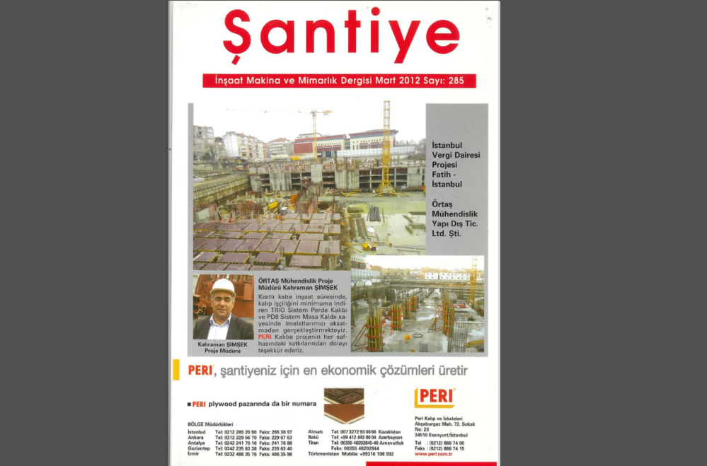 Şantiye'nin Mart 2012 (285.) Sayısı Yayında