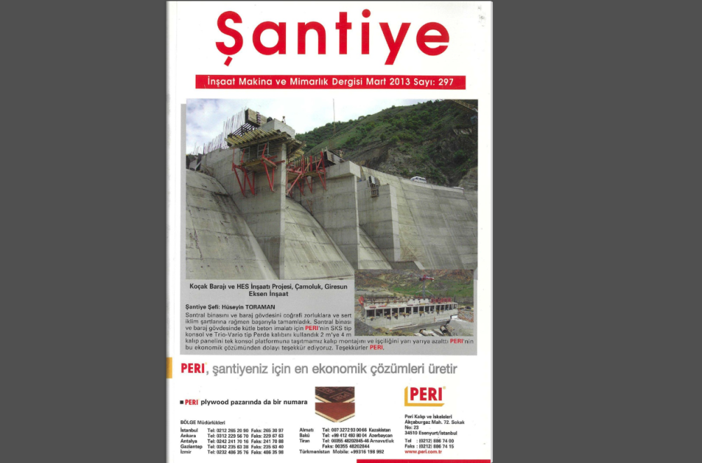 Şantiye'nin Mart 2013 (297.) Sayısı Yayında