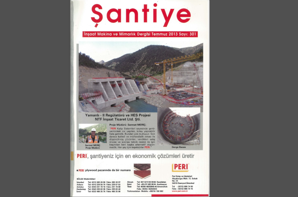 Şantiye'nin Temmuz 2013 (301.) Sayısı Yayında