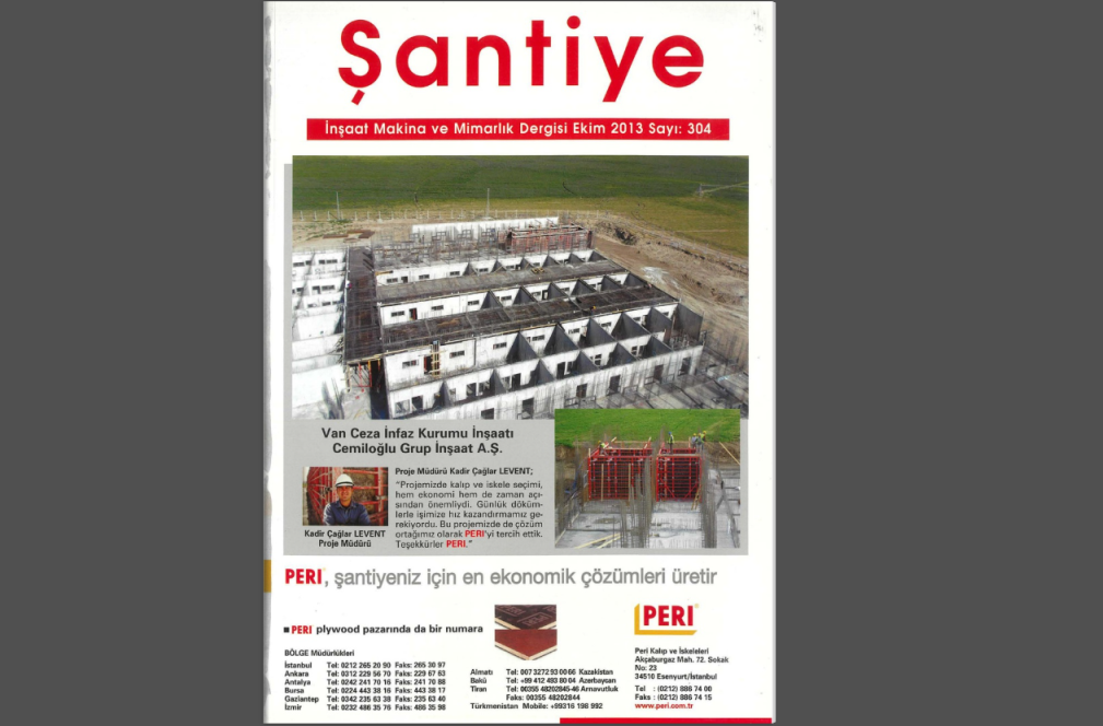 Şantiye'nin Ekim 2013 (304.) Sayısı Yayında