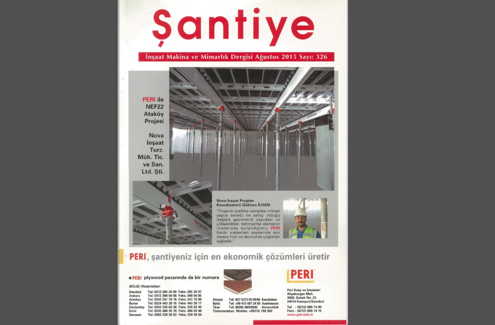 Şantiye'nin Ağustos 2015 (326.) Sayısı Yayında
