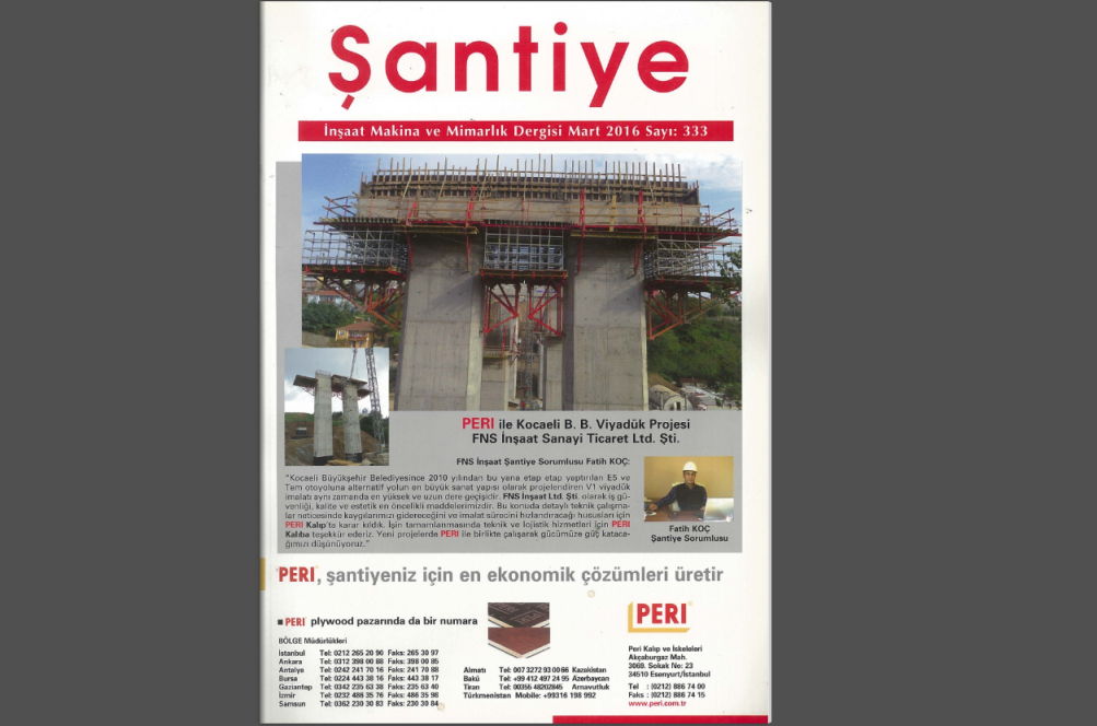 Şantiye'nin Mart 2016 (333.) Sayısı Yayında