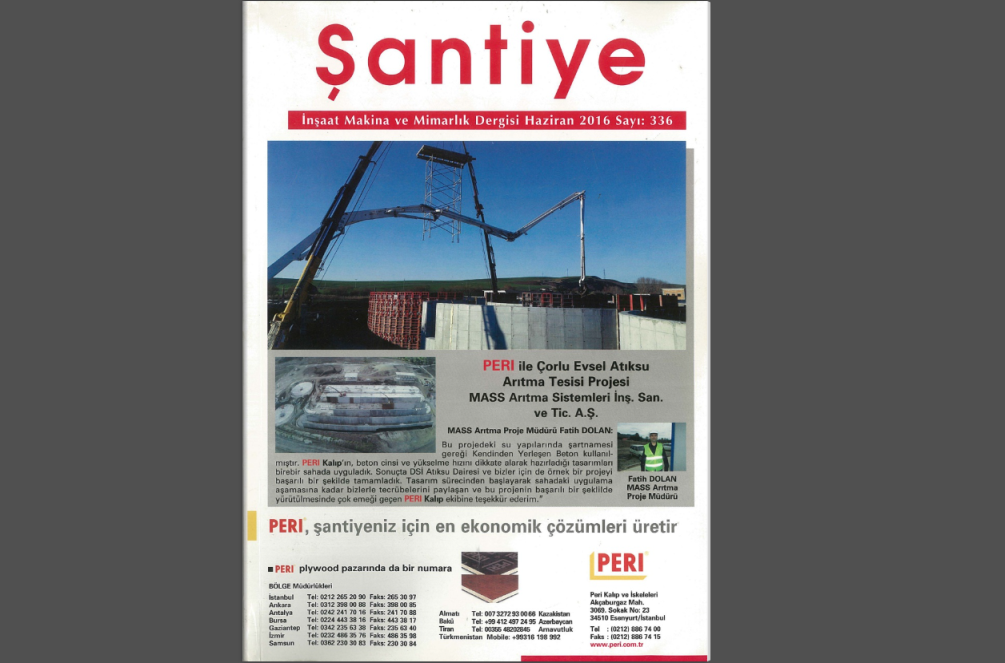 Şantiye'nin Haziran 2016 (336.) Sayısı Yayında
