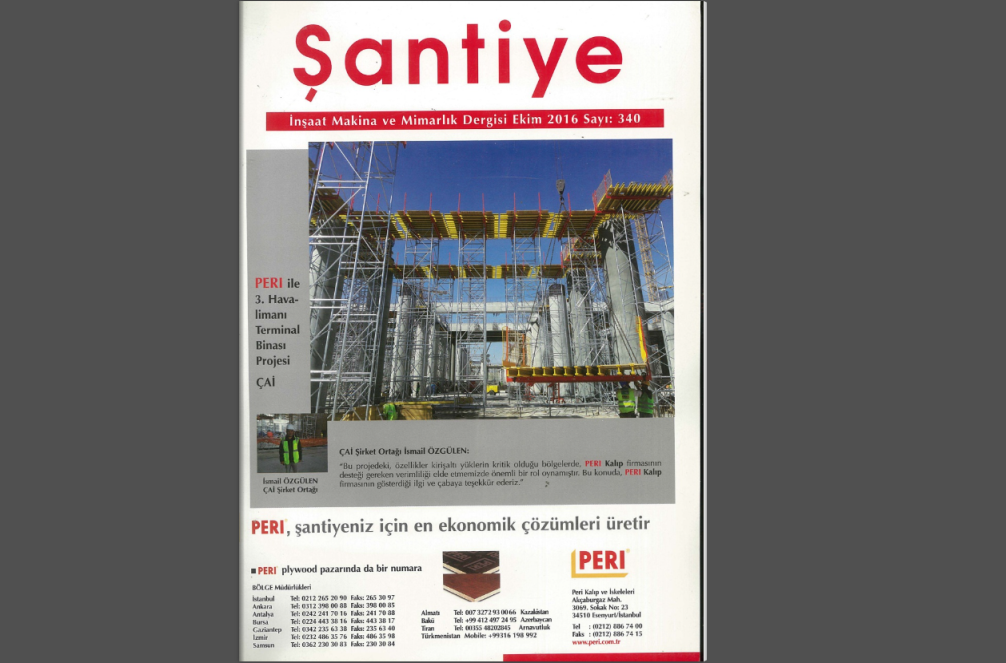 Şantiye'nin Ekim 2016 (340.) Sayısı Yayında