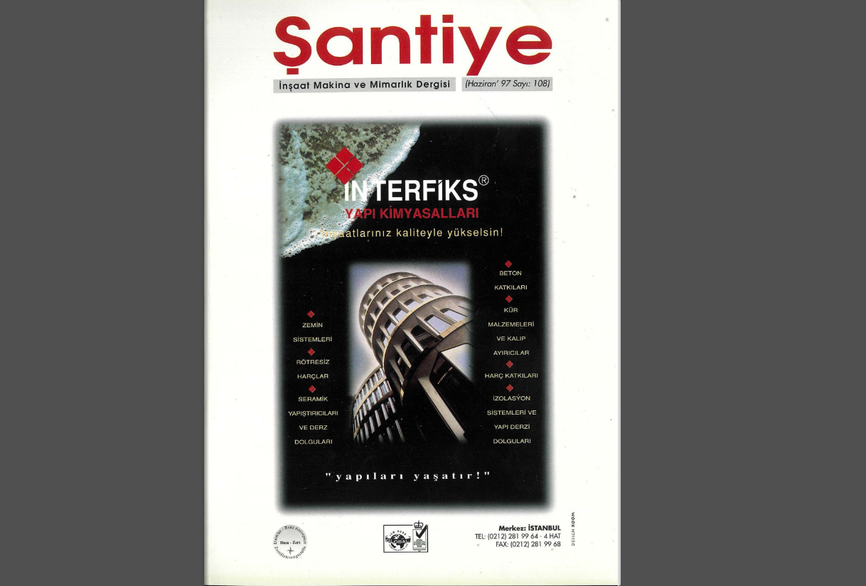Şantiye'nin Haziran 1997 (108.) Sayısı Yayında