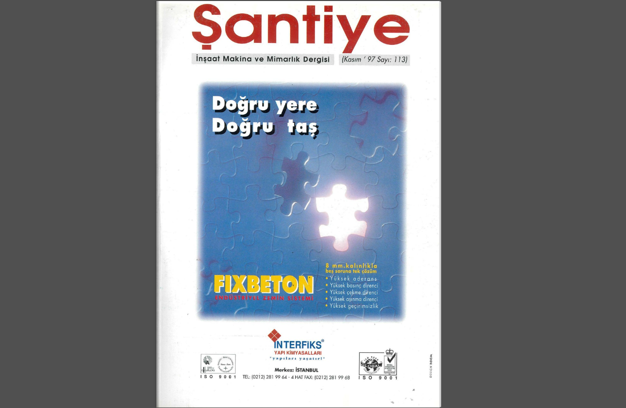 Şantiye'nin Kasım 1997 (113.) Sayısı Yayında