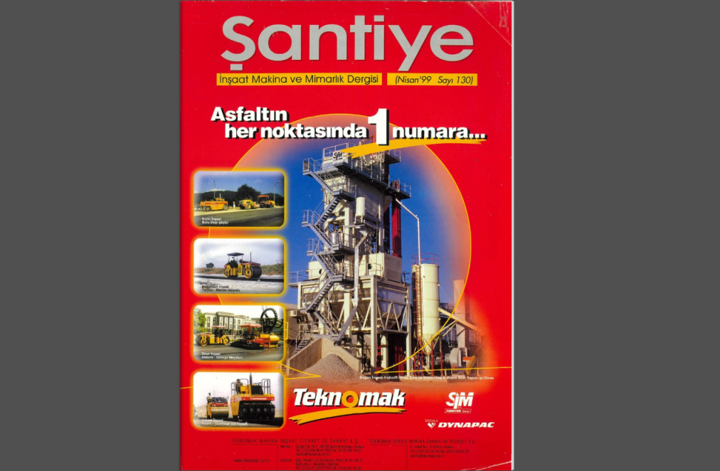 Şantiye'nin Nisan 1999 (130.) Sayısı Yayında