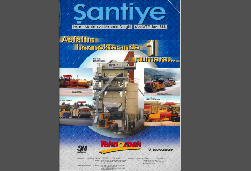 Şantiye'nin Aralık 1999 (138.) Sayısı Yayında
