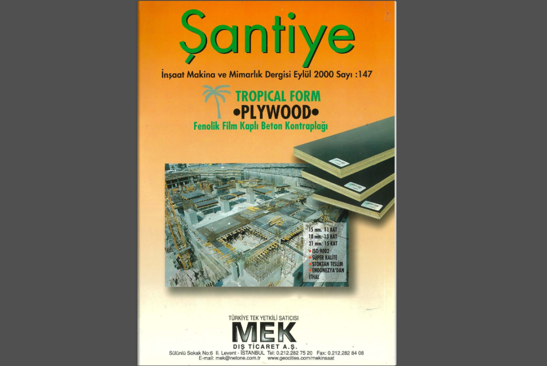 Şantiye'nin Eylül 2000 (147.) Sayısı Yayında