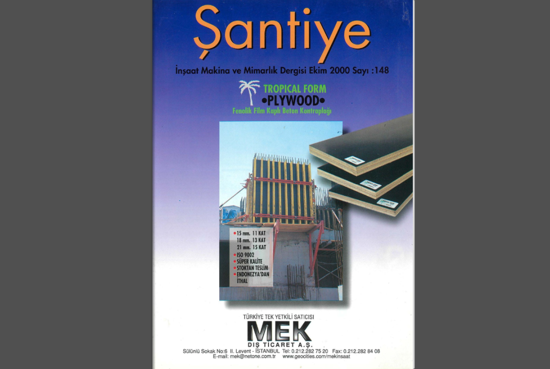 Şantiye'nin Ekim 2000 (148.) Sayısı Yayında