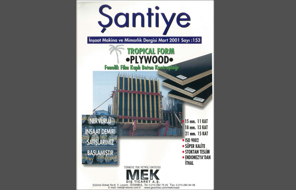 Şantiye'nin Mart 2001 (153.) Sayısı Yayında