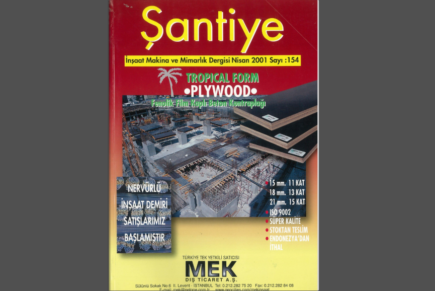 Şantiye'nin Nisan 2001 (154.) Sayısı Yayında