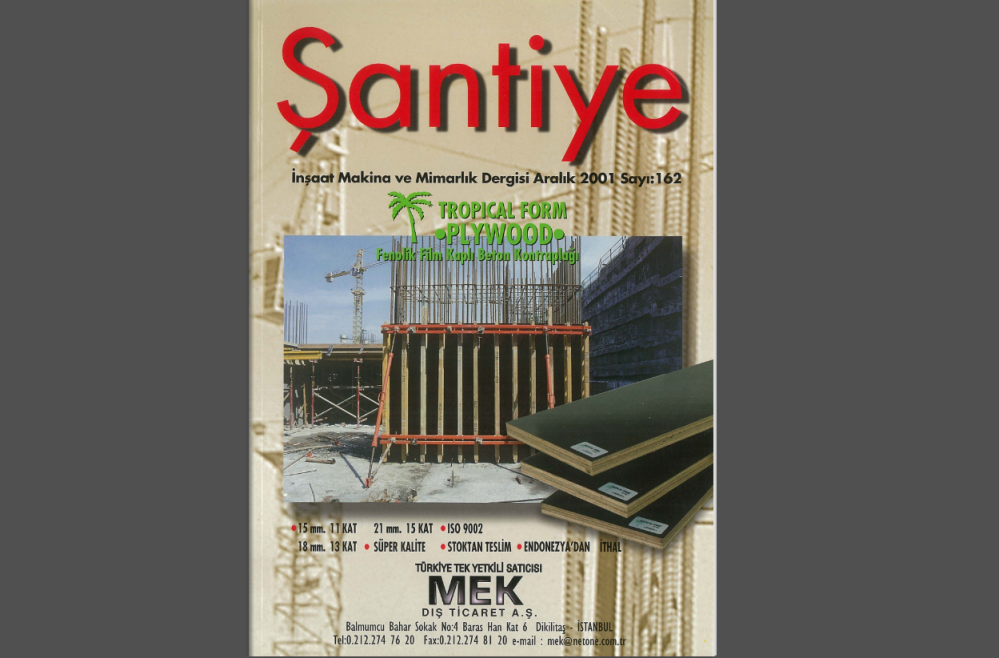 Şantiye'nin Aralık 2001 (162.) Sayısı Yayında