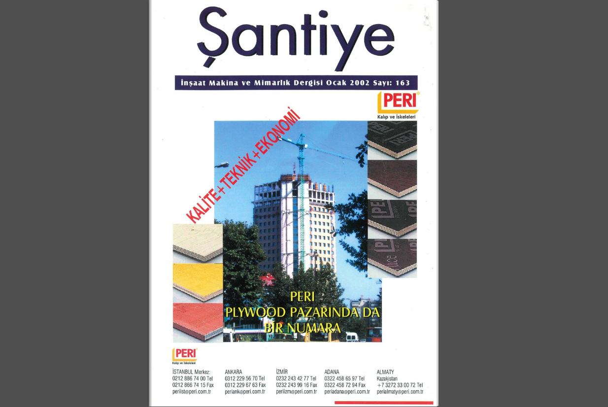 Şantiye'nin Ocak 2002 (163.) Sayısı Yayında