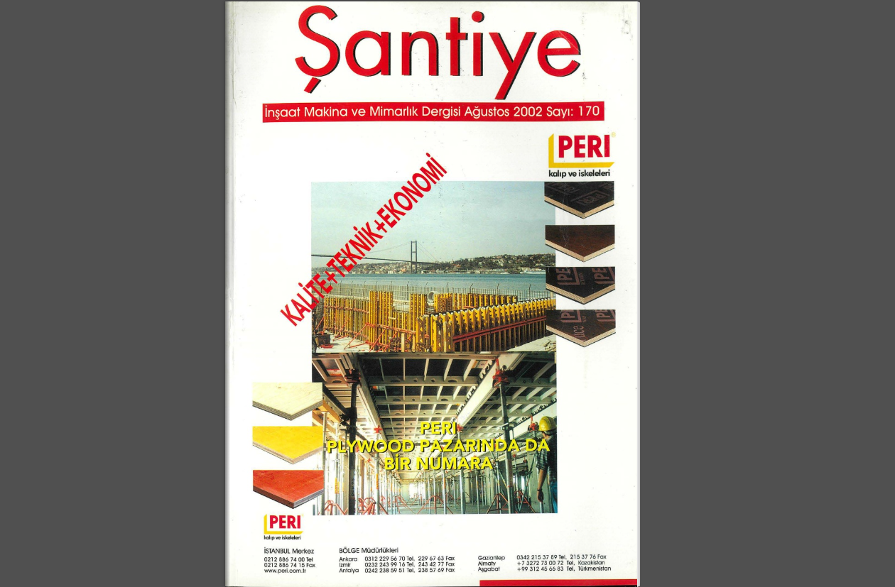 Şantiye'nin Ağustos 2002 (170.) Sayısı Yayında