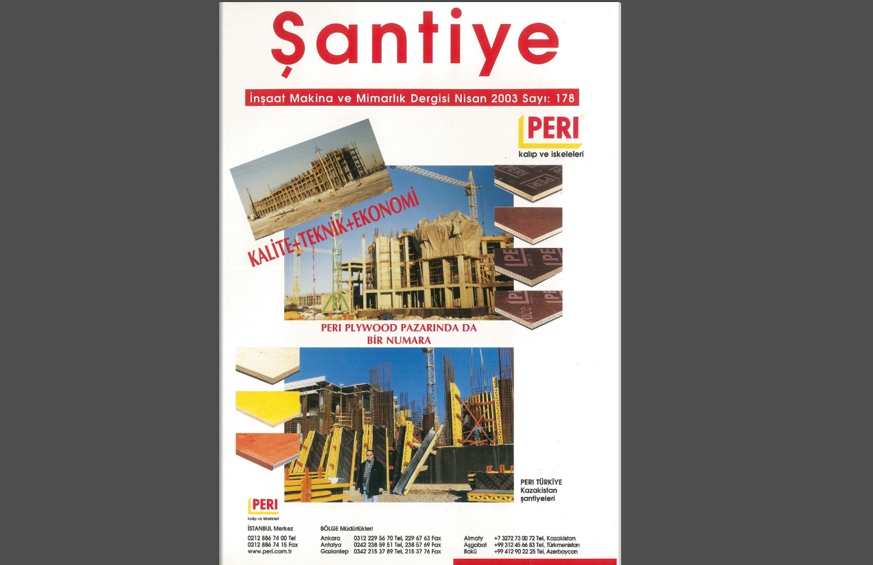 Şantiye'nin Nisan 2003 (178.) Sayısı Yayında