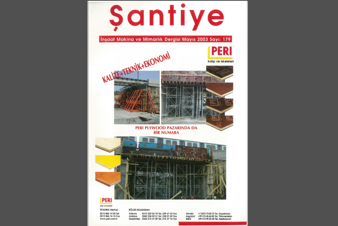 Şantiye'nin Mayıs 2003 (179.) Sayısı Yayında