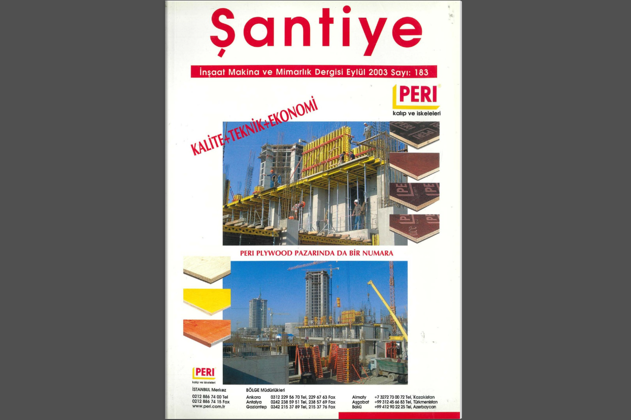 Şantiye'nin Eylül 2003 (183.) Sayısı Yayında