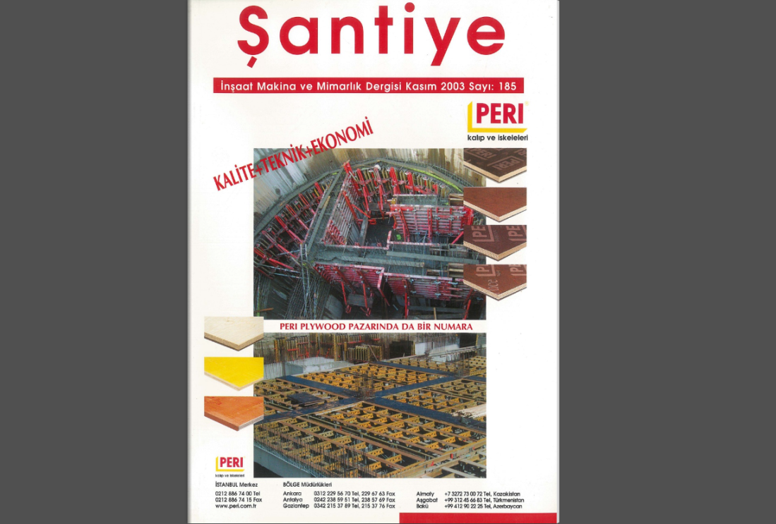 Şantiye'nin Kasım 2003 (185.) Sayısı Yayında