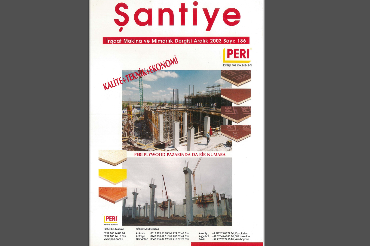Şantiye'nin Aralık 2003 (186.) Sayısı Yayında