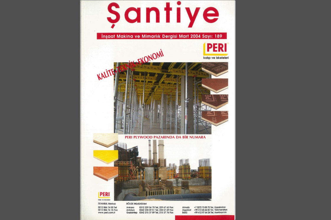 Şantiye'nin Mart 2004 (189.) Sayısı Yayında