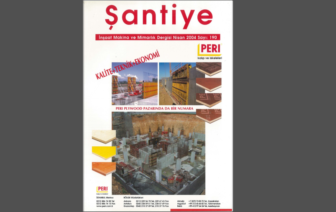 Şantiye'nin Nisan 2004 (190.) Sayısı Yayında