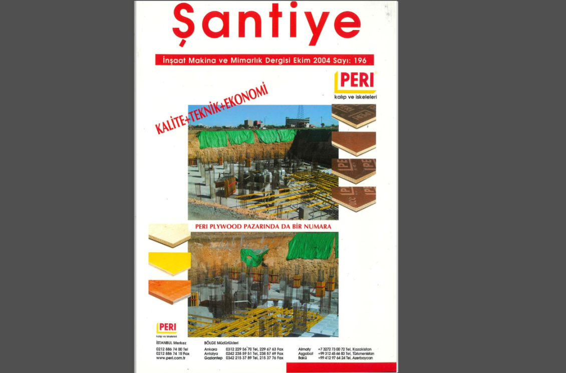 Şantiye'nin Ekim 2004 (196.) Sayısı Yayında
