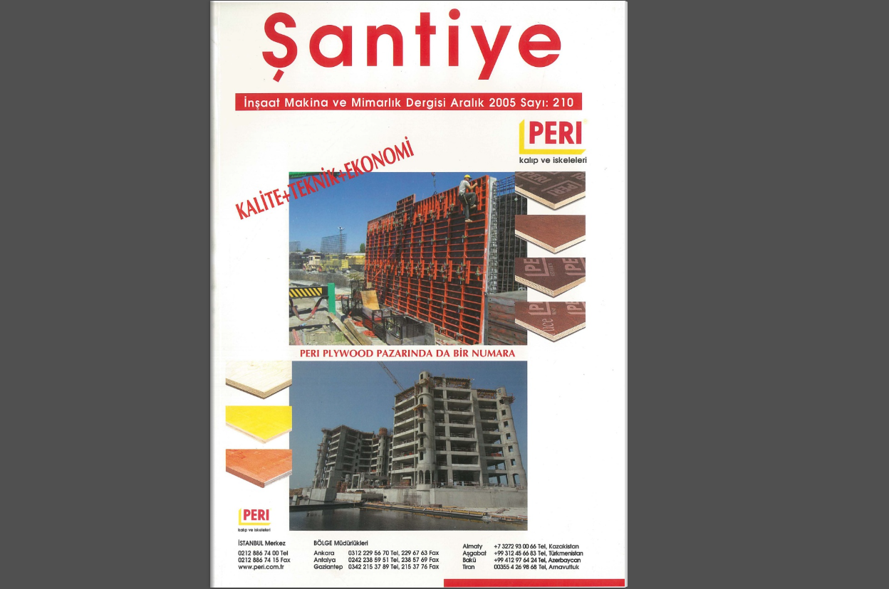 Şantiye'nin Aralık 2005 (210.) Sayısı Yayında