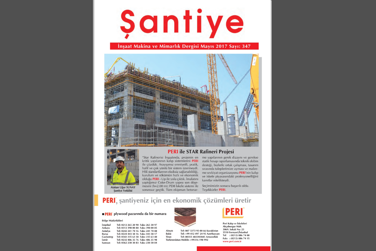 Şantiye'nin Mayıs 2017 (347.) Sayısı Yayında