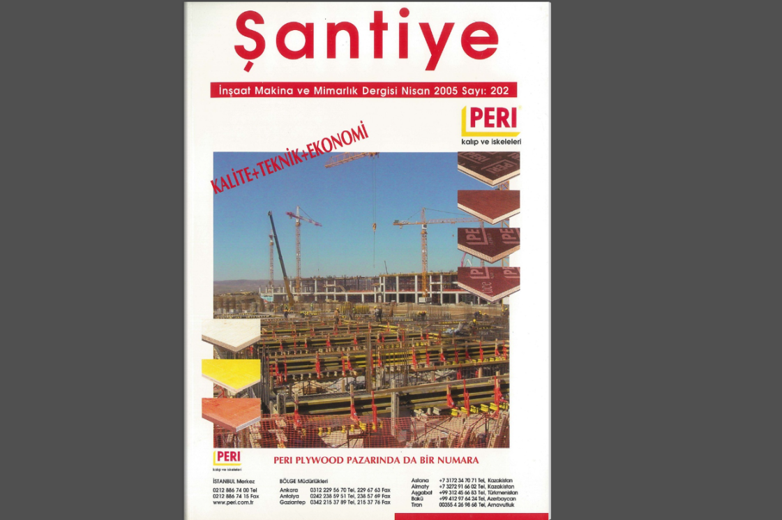 Şantiye'nin Nisan 2005 (202.) Sayısı Yayında